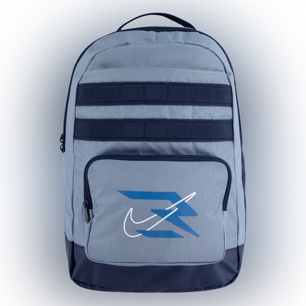 Nike Pro 3BRAND By Russell Wilson Blue Grey Backpack Laptop Book School Bag 19”